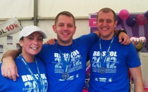 Charlie, me and James model our new bling