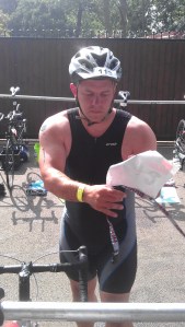 Transition 1 getting ready to ride